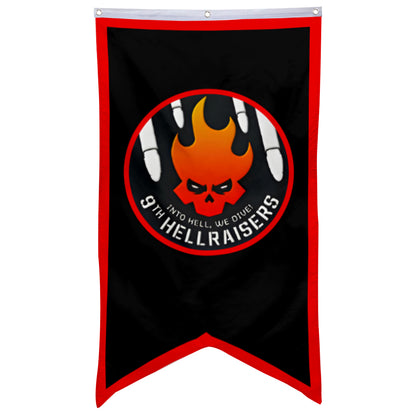 Fyon Into Hell We dive 9th Hellraisers Flag Game Flags Banner