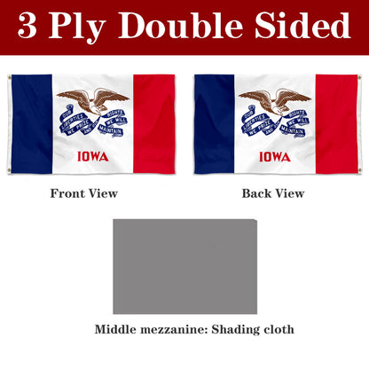 Fyon Iowa Flag Banner