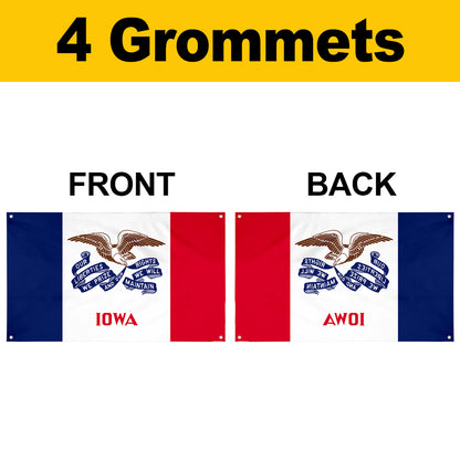 Fyon Iowa Flag Banner