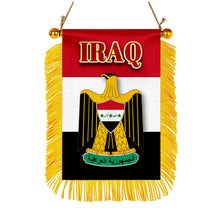 Iraq Flag Mini Car Rearview Mirror Flag Banner - 2PC