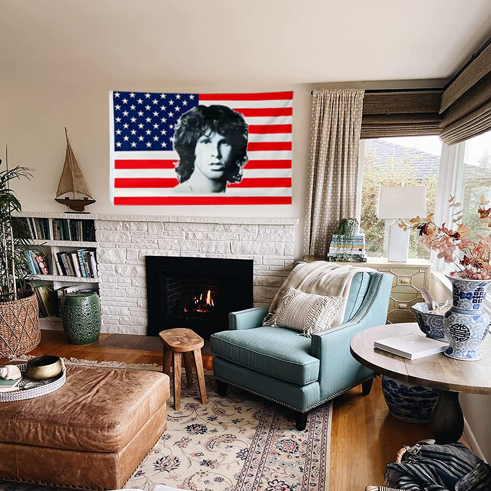 Fyon Jim Morrison USA Flag  Indoor and outdoor banner