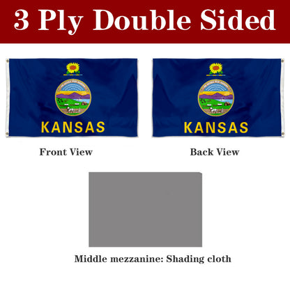 Fyon Kansas Flag Banner