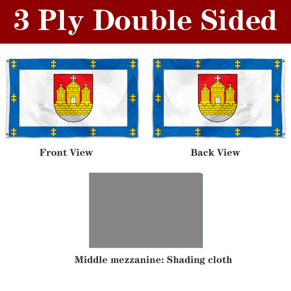 Fyon Double-sided Klaipėda County, Lithuania Flag Banner