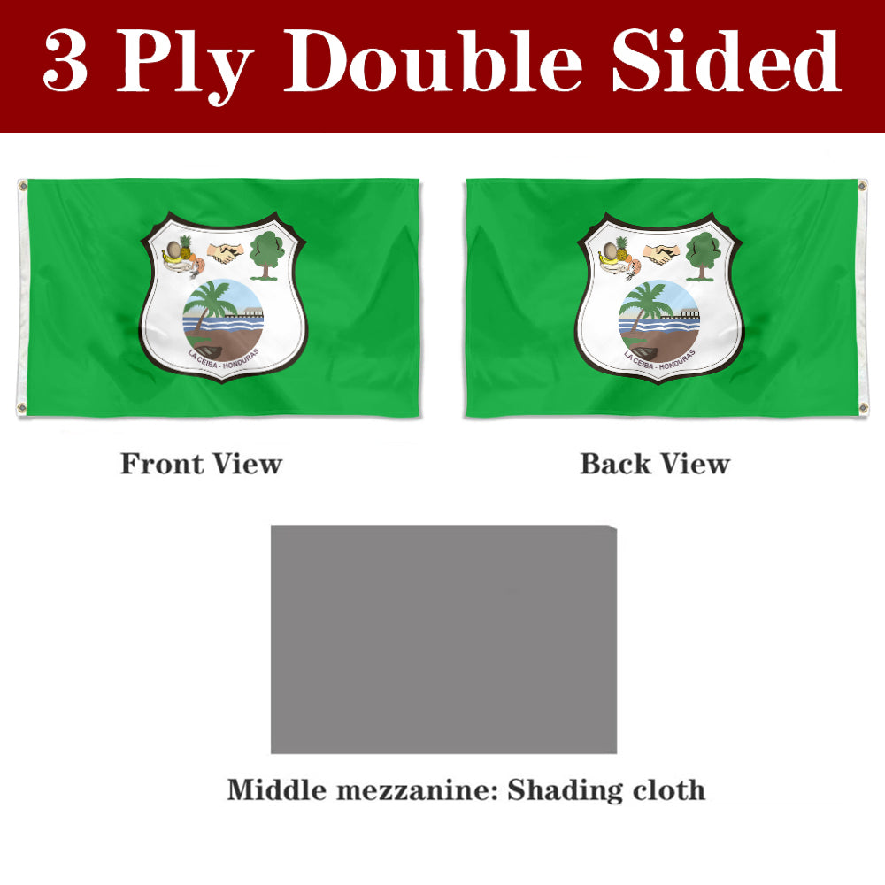 Fyon Double-sided La Ceiba, Honduras Flag Banner