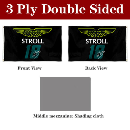 Fyon Lance Stroll  Aston Martin 18# Flag  Banner