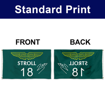 Fyon Lance Stroll  Aston Martin 18# Flag  Banner