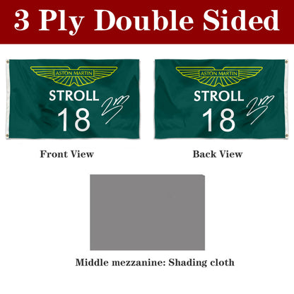 Fyon Lance Stroll  Aston Martin 18# Flag  Banner