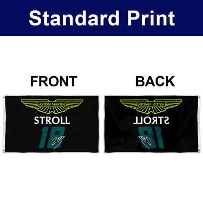 Fyon Lance Stroll  Aston Martin 18# Flag  Banner