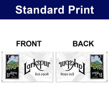 Fyon Double-sided Larkspur, California Flag Banner