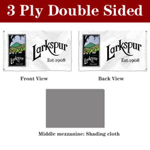 Fyon Double-sided Larkspur, California Flag Banner