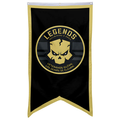 Fyon Legends Veterakos Guian Los Demas Se Elevan Flag Game Flags Banner