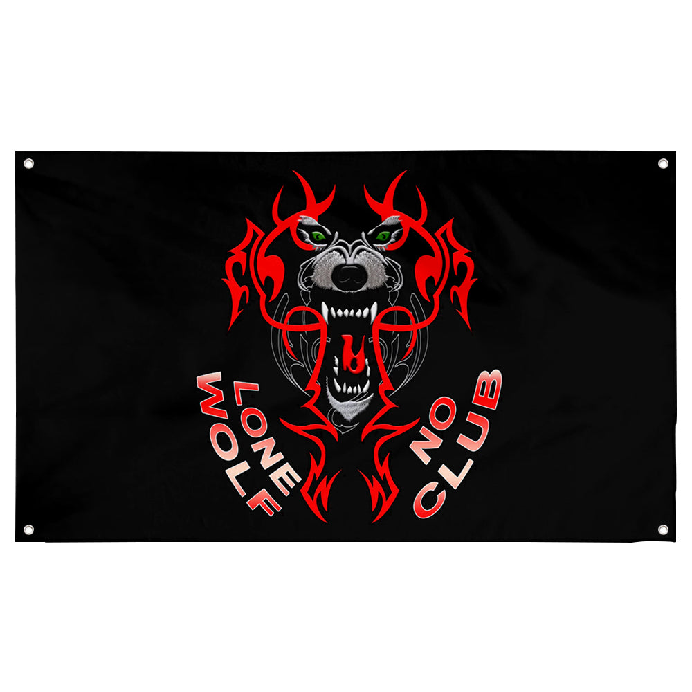 Fyon Lone Wolf No Club Flag Banner