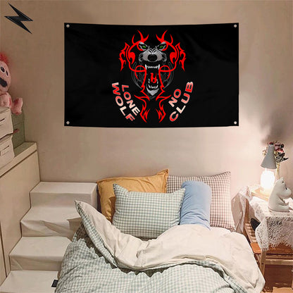 Fyon Lone Wolf No Club Flag Banner