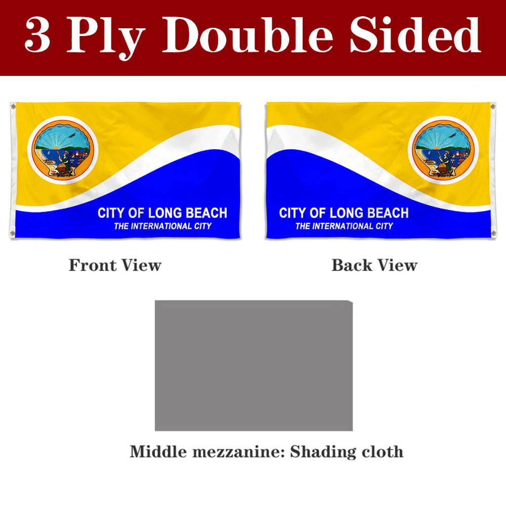 Fyon Long Beach, California Flag Banner