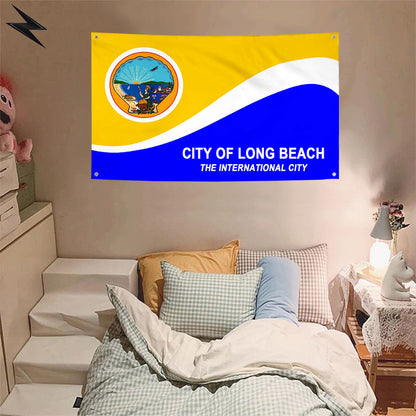 Fyon Long Beach, California Flag Banner