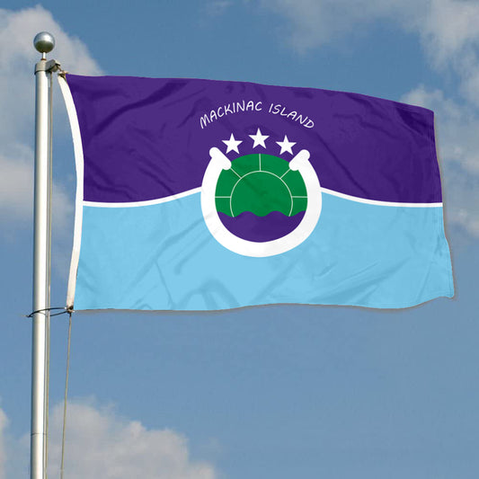 Fyon Mackinac Island, Michigan Flag Banner