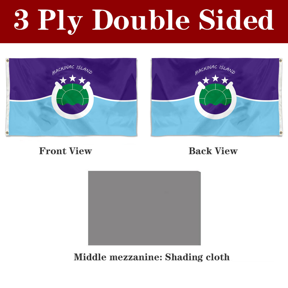 Fyon Mackinac Island, Michigan Flag Banner