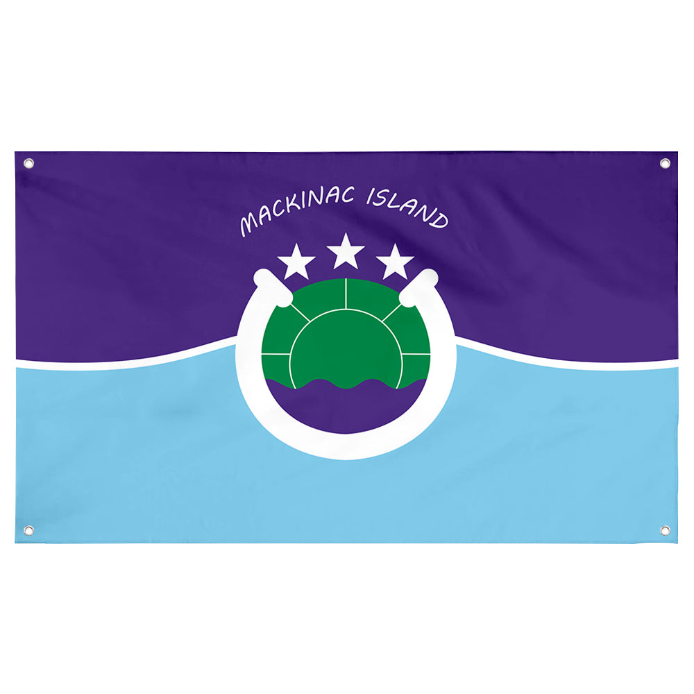 Fyon Mackinac Island, Michigan Flag Banner