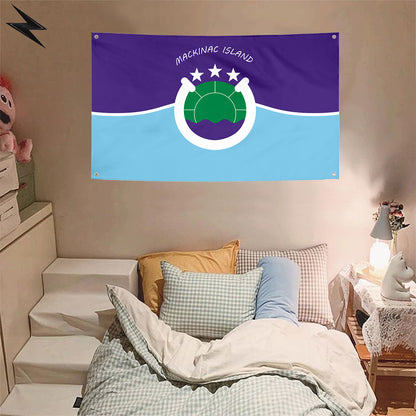 Fyon Mackinac Island, Michigan Flag Banner