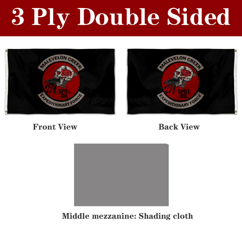 Fyon Double-sided Malevelon Creek Expeditionary Forces Flag (Spill Oil)