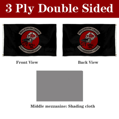 Fyon Double-sided Malevelon Creek Expeditionary Forces Flag (Spill Oil)
