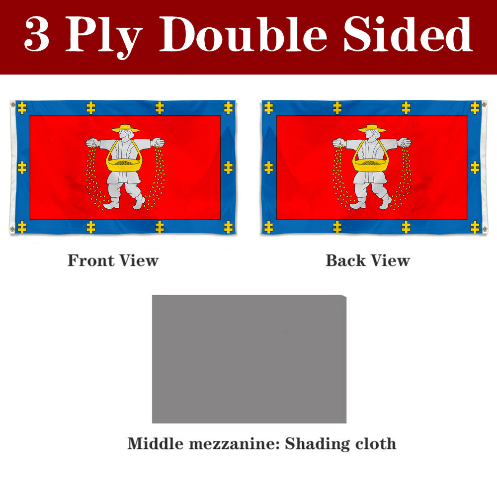 Fyon Double-sided Marijampole County, Lithuania Flag Banner