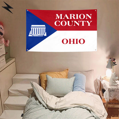Fyon Marion County, Ohio Flag Banner