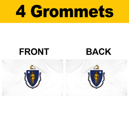 Fyon Massachusetts Flag Banner