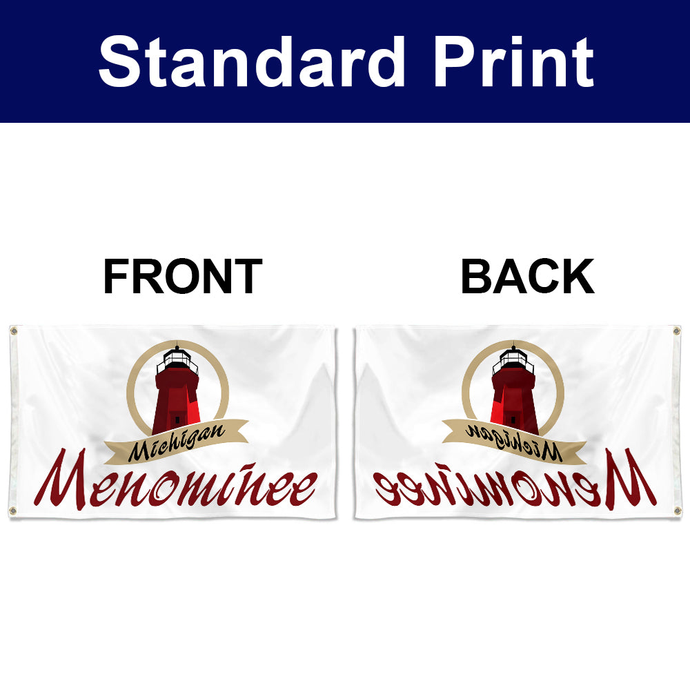 Fyon Double-sided Menominee, Michigan Flag Banner
