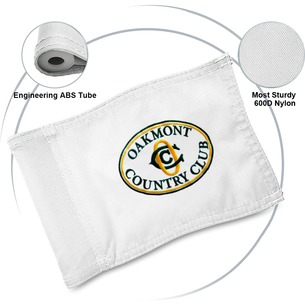 Fyon Merchandise Oakmont Country Club Embroidered Golf Pin Flag Banner White