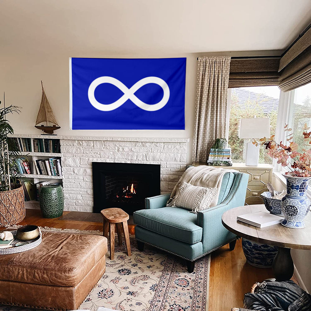 Metis Blue flag Indoor and outdoor banner