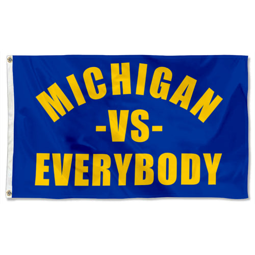 Fyon Michigan Vs Everybody Wolverines Football Flag Free USA Ship Go Blue 3x5’ Sign 2 Flag Indoor and outdoor banner