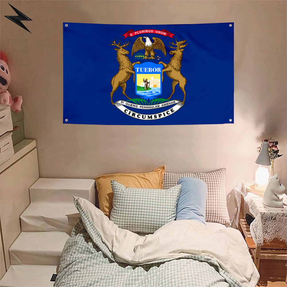 Fyon Michigan Flag Banner