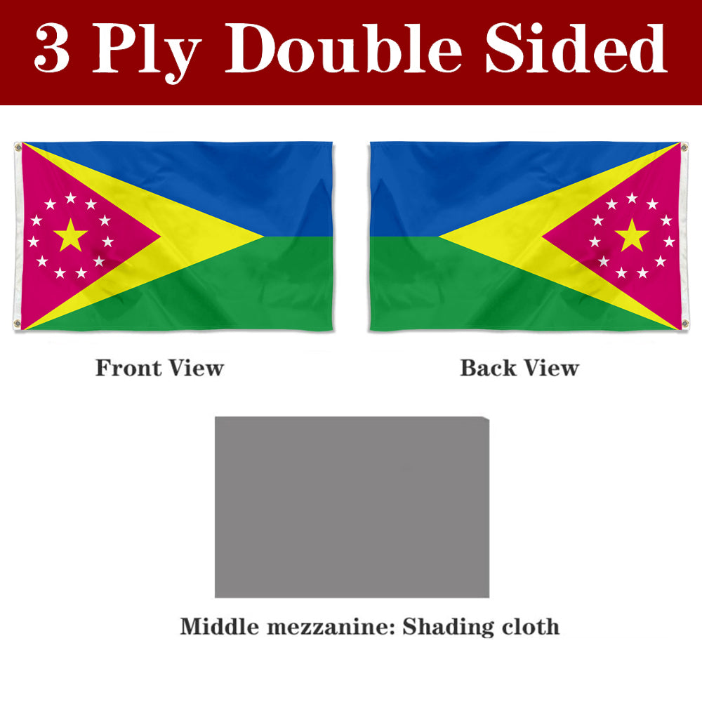 Fyon Moca municipality of Puerto Rico - the colours flag banner