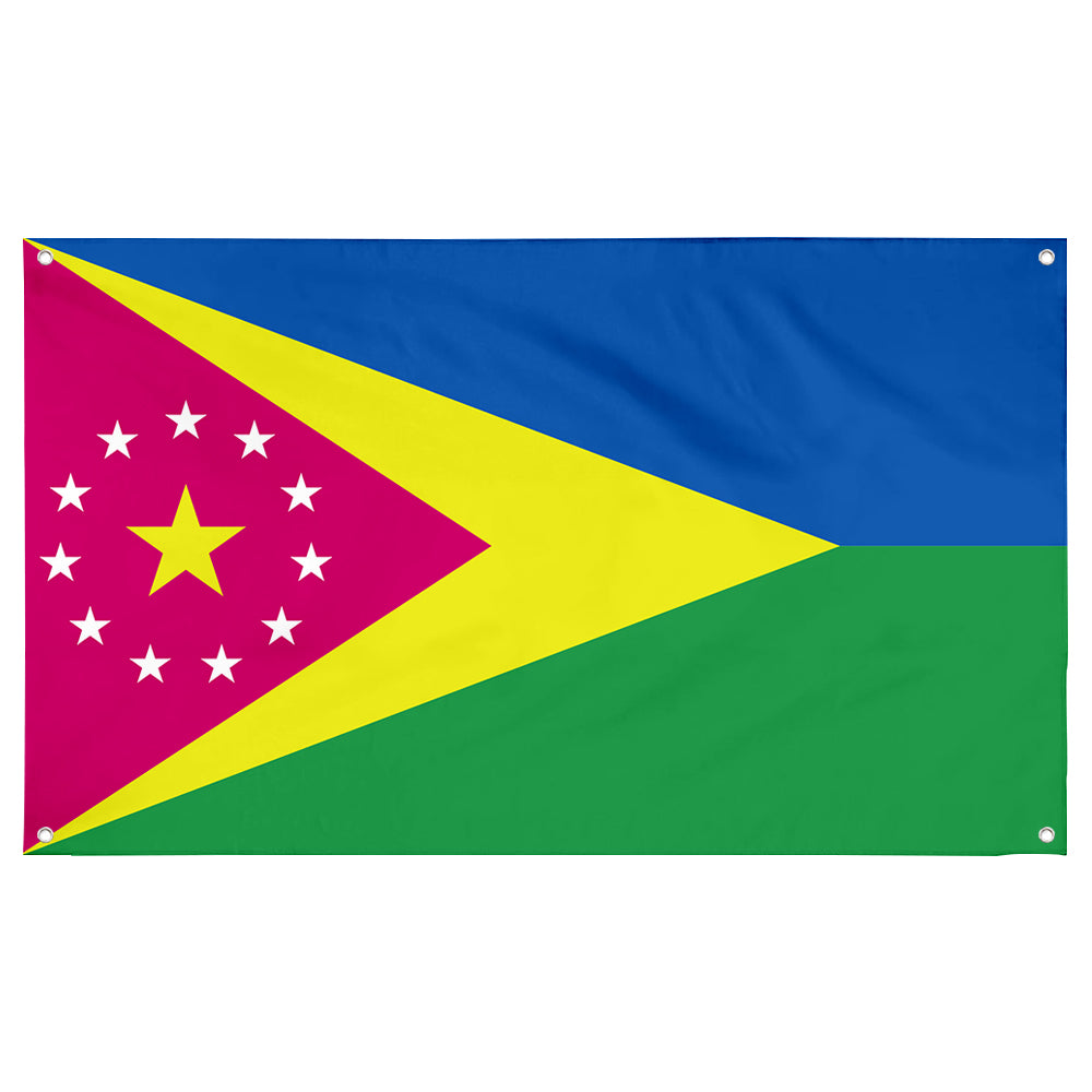 Fyon Moca municipality of Puerto Rico - the colours flag banner