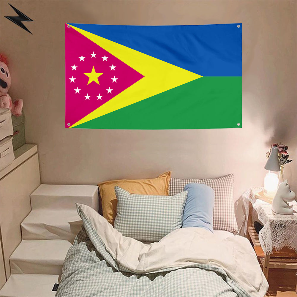 Fyon Moca municipality of Puerto Rico - the colours flag banner