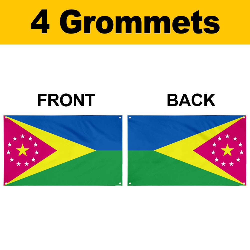 Fyon Moca municipality of Puerto Rico - the colours flag banner