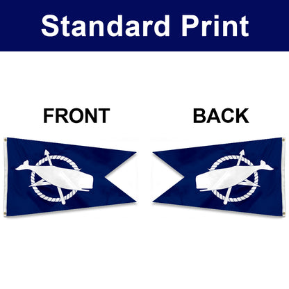 The de facto flag of Nantucket Banner landscape Massachusetts Flag