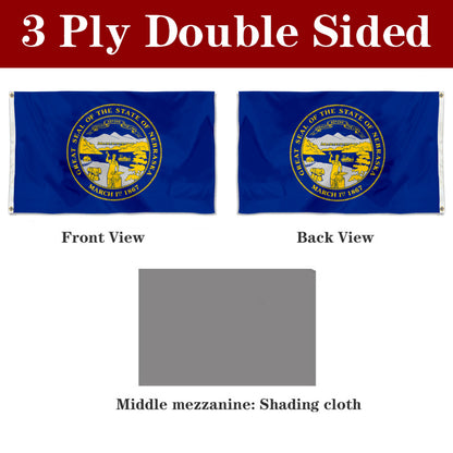 Fyon Nebraska Flag Banner