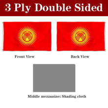 Fyon Double-sided New Kyrgystan Flag with straight sun rays