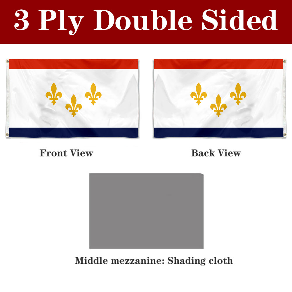 Fyon Louisiana banner city of New Orleans Flag