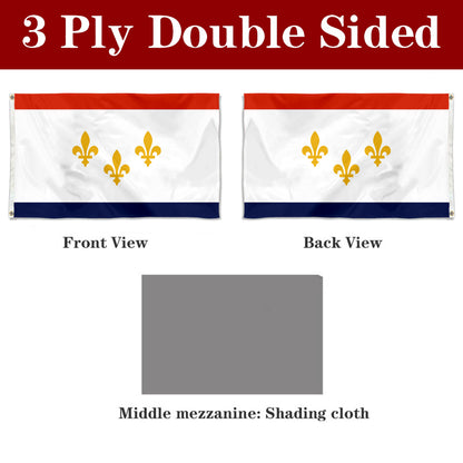 Fyon Louisiana banner city of New Orleans Flag