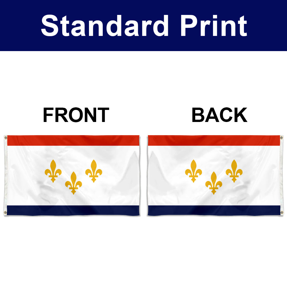 Fyon Louisiana banner city of New Orleans Flag