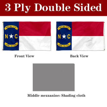 Fyon North Carolina Flag Banner
