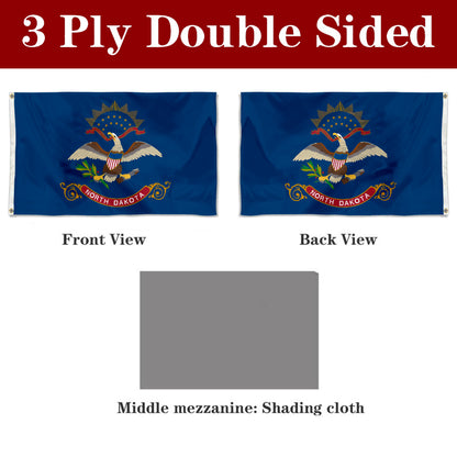 Fyon North Dakota Flag Banner