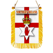 Northern Ireland Flag Mini Car Rearview Mirror Flag Banner - 2PC