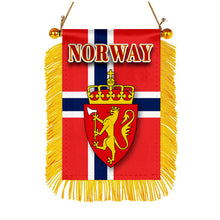 Norway Flag Mini Car Rearview Mirror Flag Banner - 2PC