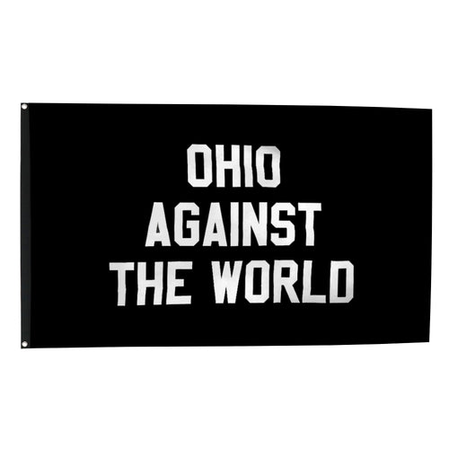 Fyon Ohio Against The World Flag Black lndoor and outdoor Banner