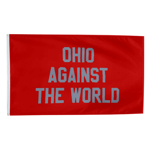Fyon Ohio Against The World Flag Red  lndoor and outdoor Banner