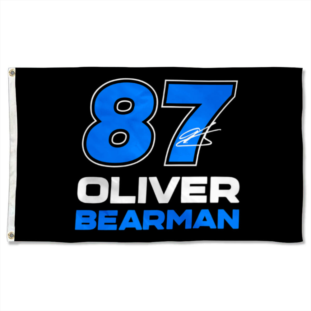 Fyon Oliver Bearman #87 Flag Racing Flags Banner